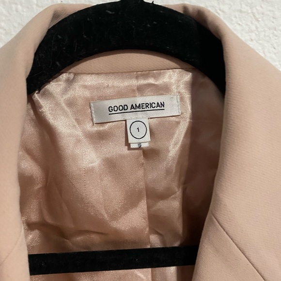 Good American pink blazer button down long sleeve dress - Picture 4 of 7